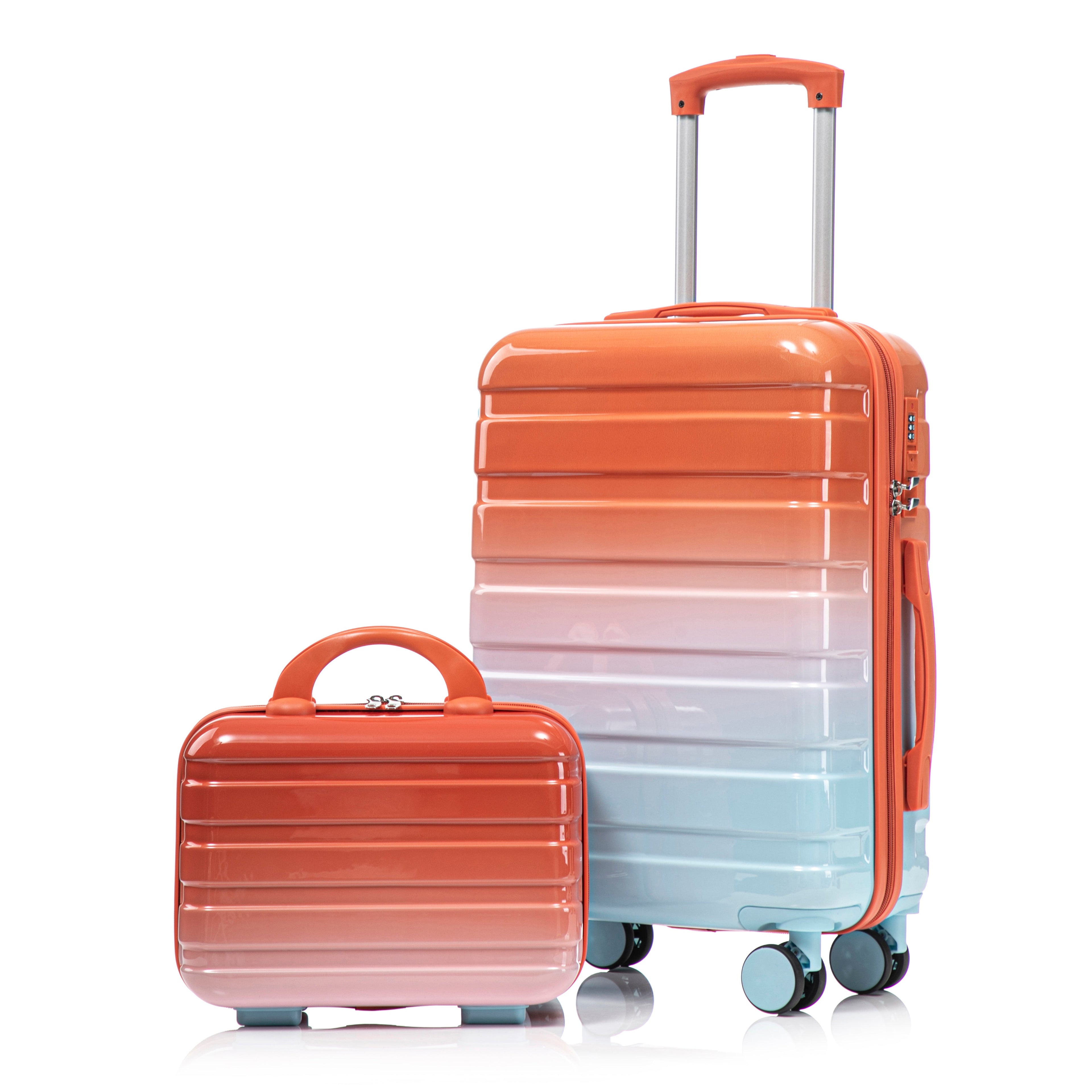 14"/20" 2 pcs/set in PC Spinner Wheel Luggage