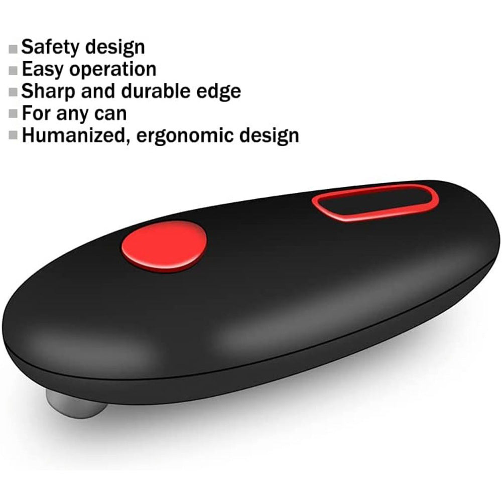 One-Touch Electric Can Opener – Hands-Free, Smooth-Edge, Battery-Powered
