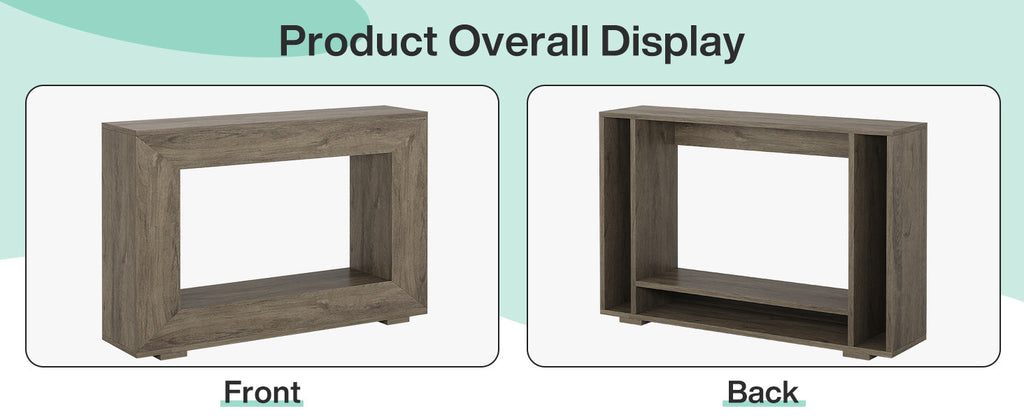 47” Farmhouse Console Table with Storage