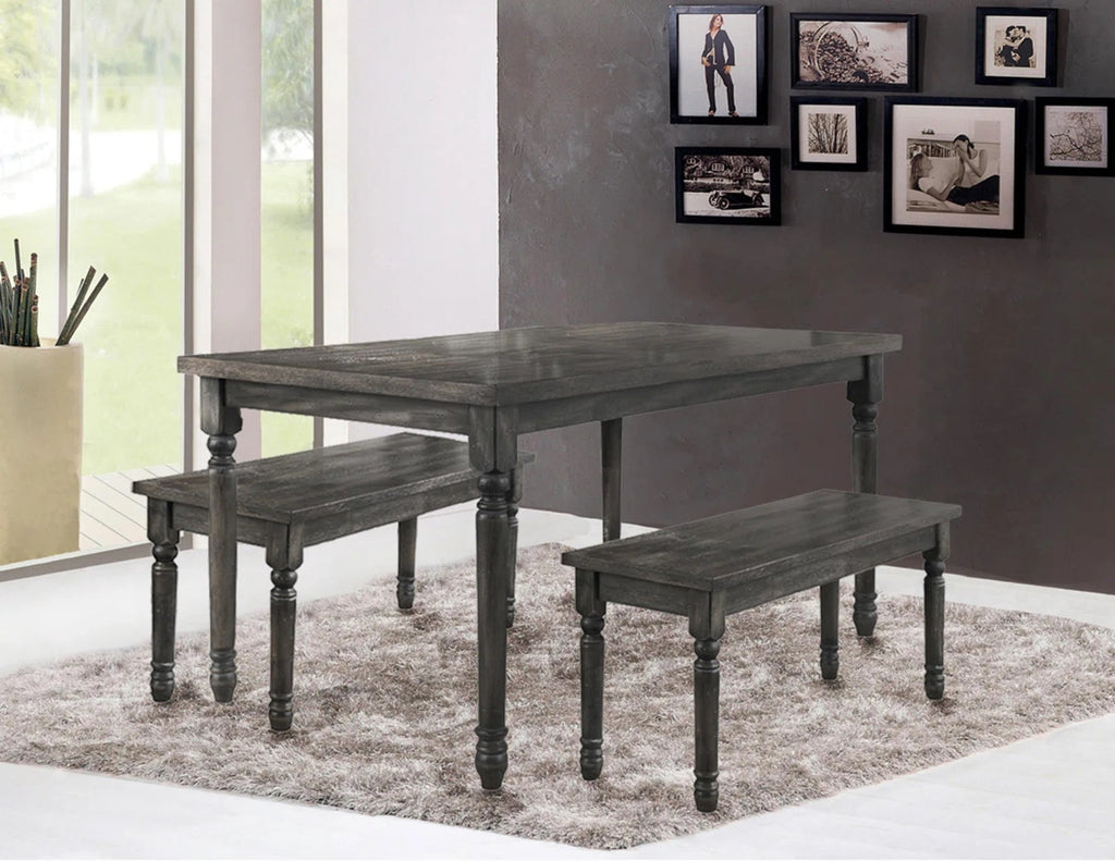 Transitional Style 59 Inch Rectangular Dining Table