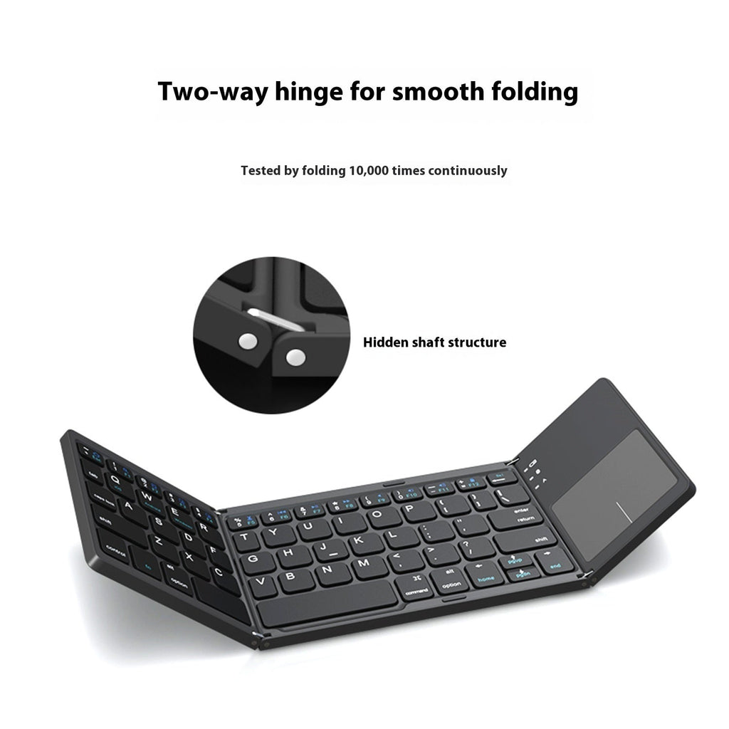 Mini Tri-fold Bluetooth Keyboard Portable Thin Touch
