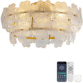 19-Inch Floral Glass Ceiling Fan