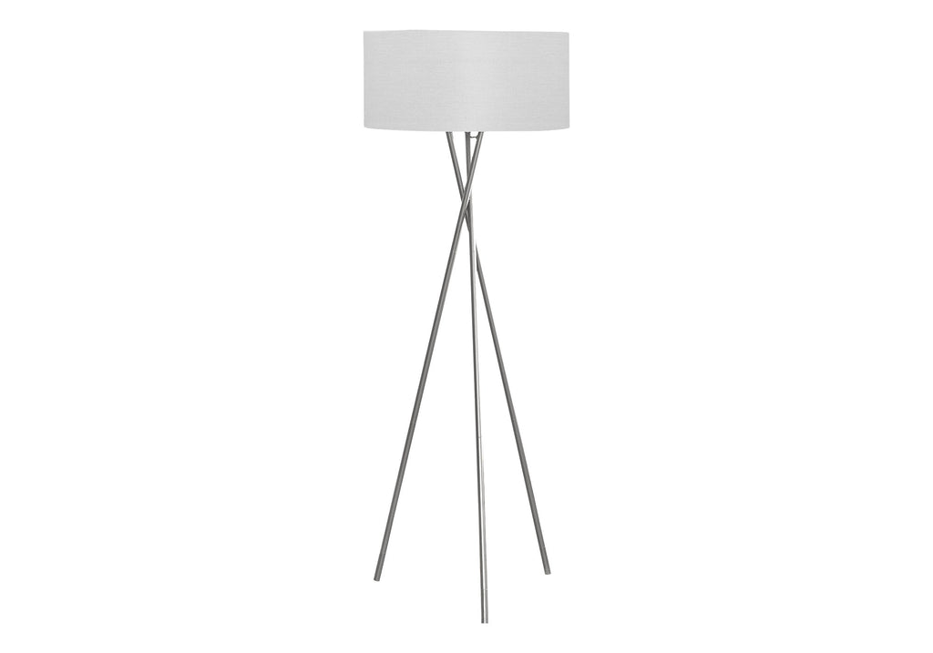 62" High Floor Lamp in Nickel Metal