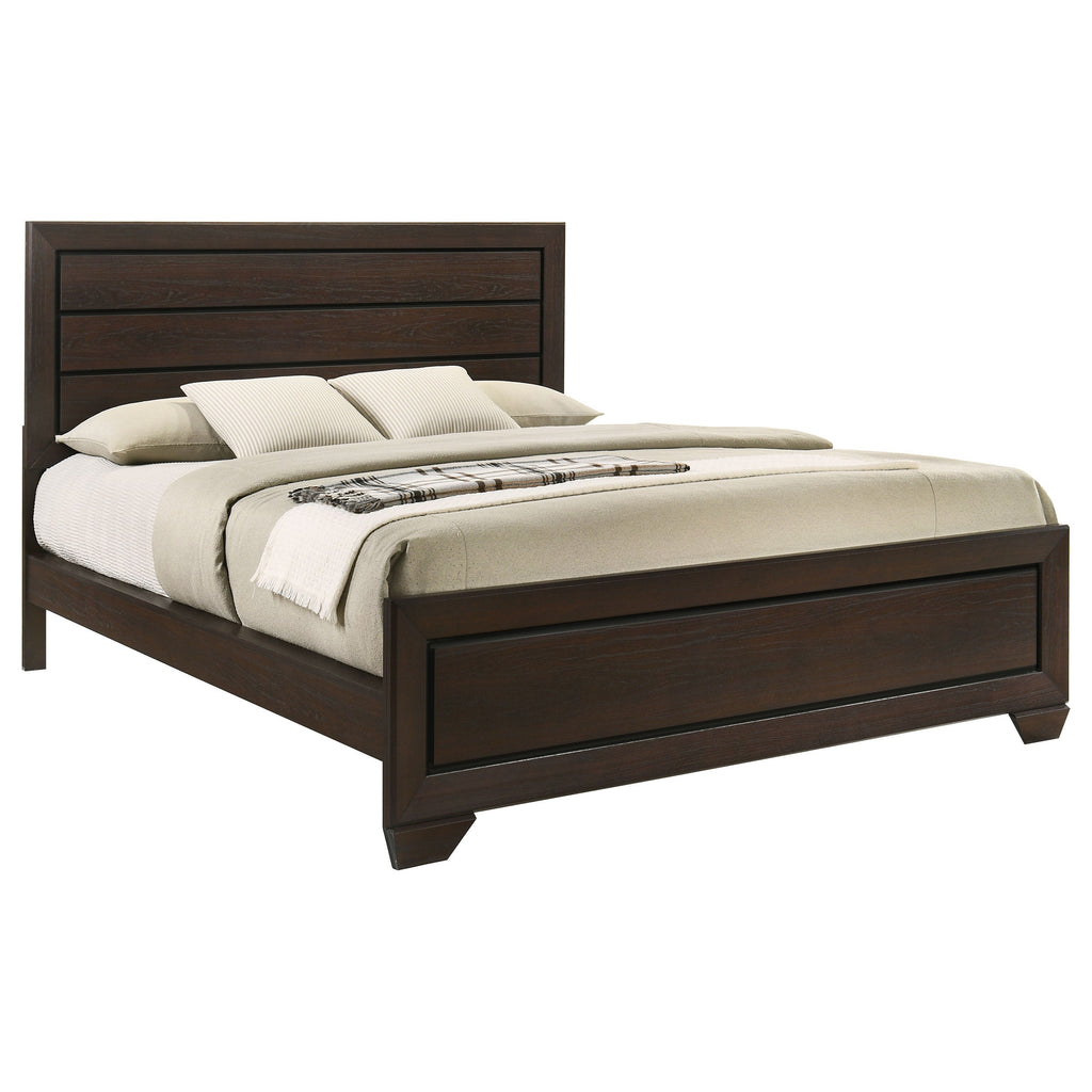 Villeparisis Dark Cocoa California King Panel Bed