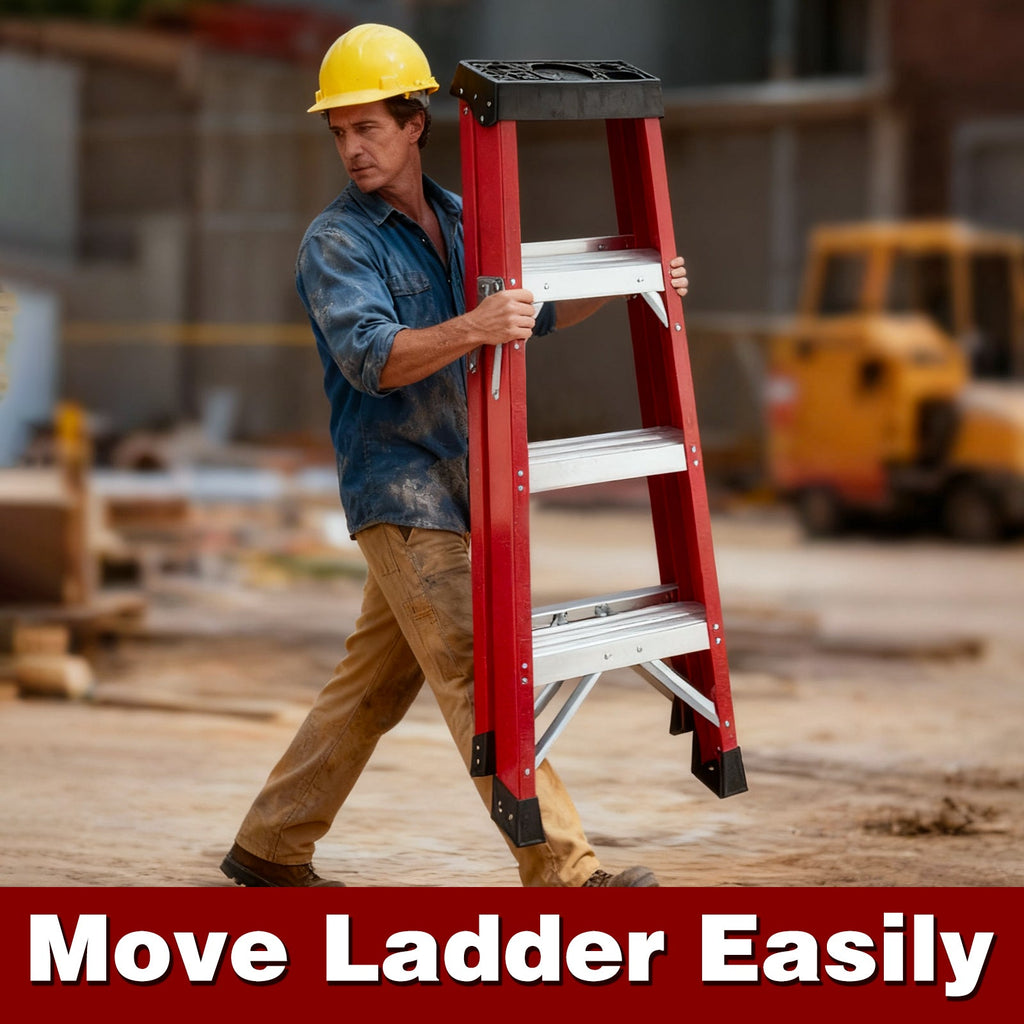 Fiberglass Single-Sided Stepladder