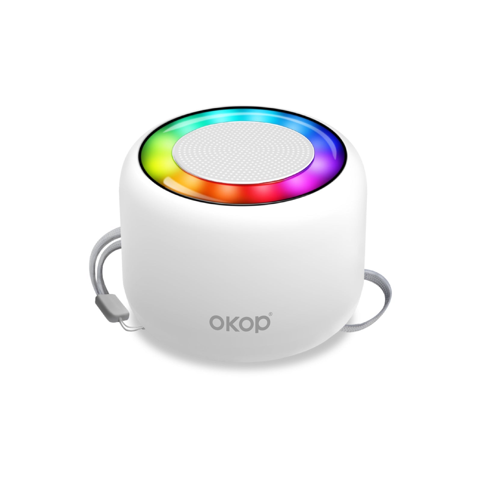 KP-826 Portable Mini Bluetooth Speaker Compact Outdoor Ready With Lanyard Ambient Light And Card Slot Factory Direct