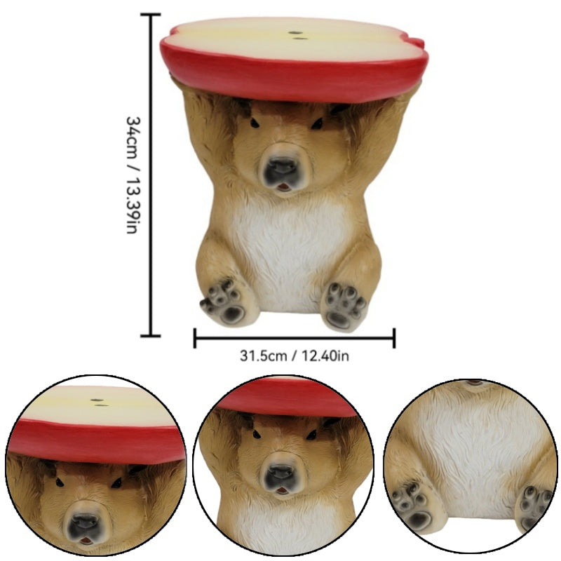 14'' Capybara Holding Apple Slice Stool
