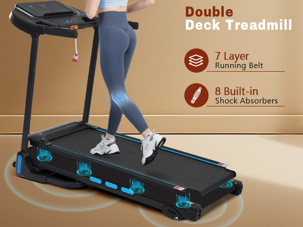3.5HP Hydraulic Foldable Treadmill with Incline