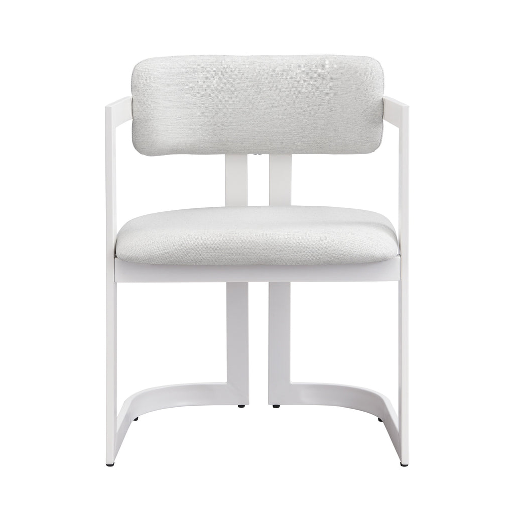 Upholstered Dining Chairs Set of 2, Fabric Armchairs