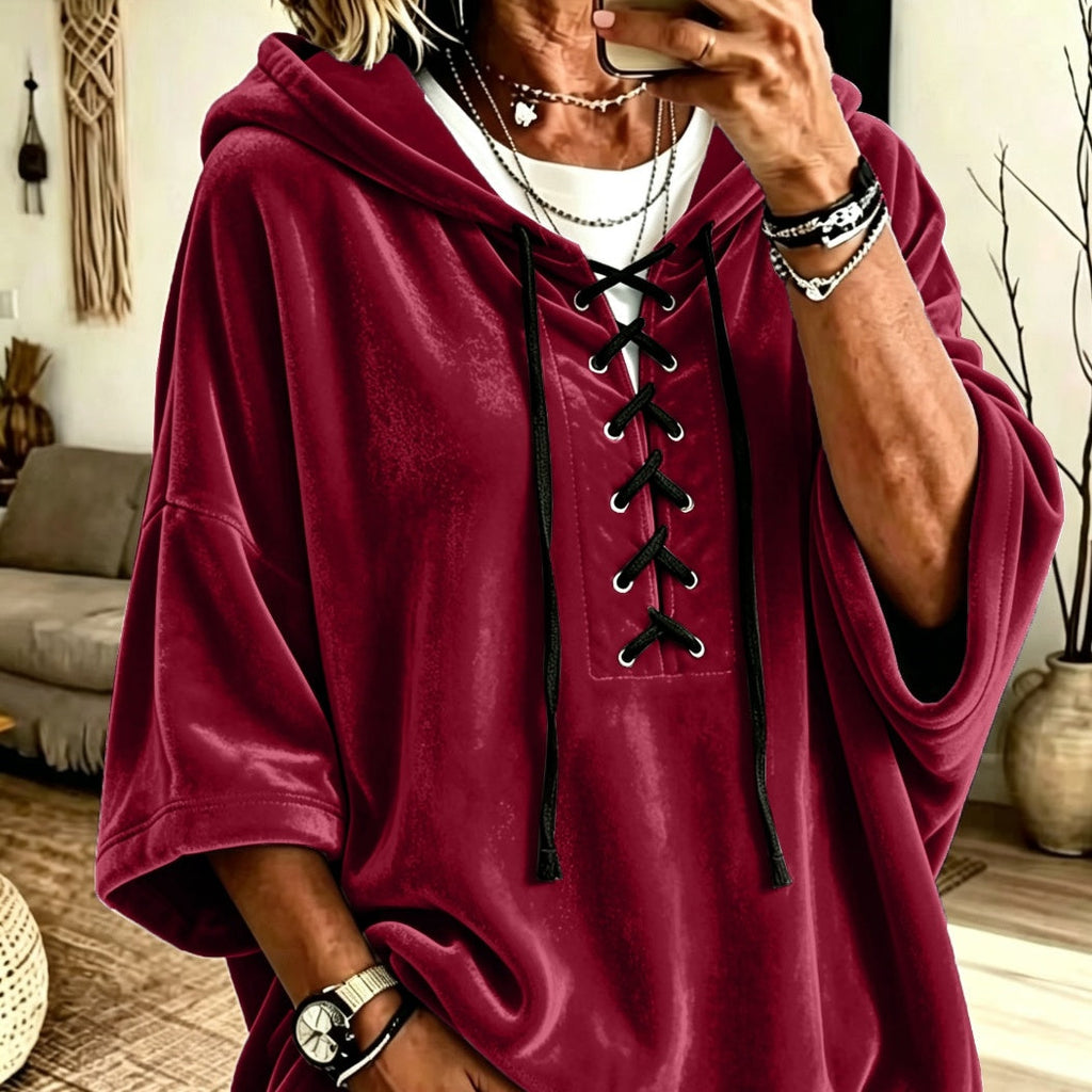 Women's Casual Loose-fitting Oversized Hooded Sweatshirt