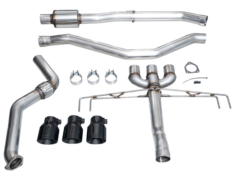 AWE Tuning 2024 Acura Integra Type S DE5 FWD Track Edition Exhaust w/ Triple Diamond Black Tips 3020-53335