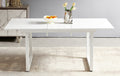 Square Extendable Dining Table with Metal Legs