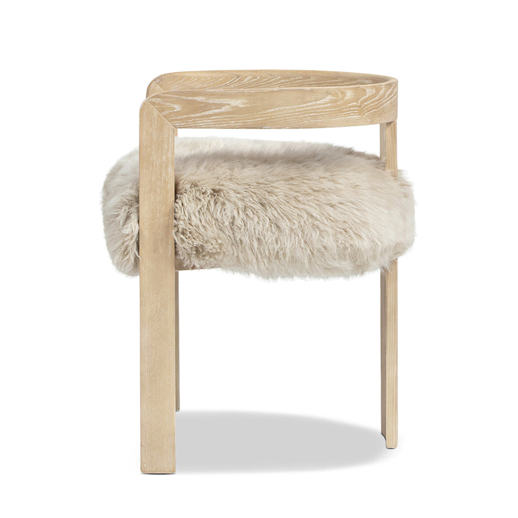 Millwick 21" Low Back Genuine Fur Dining Chair