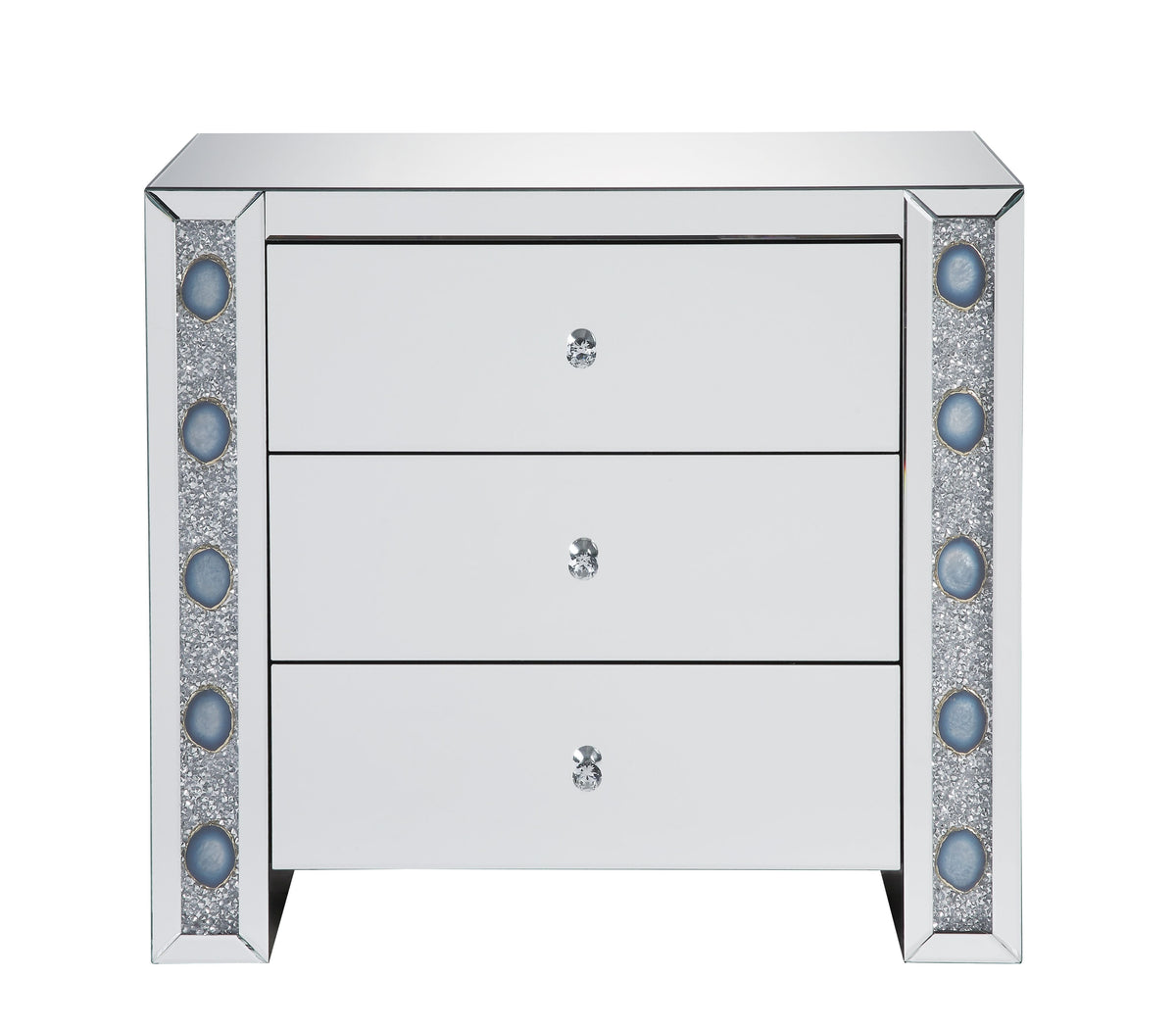 Sonia Mirrored & Faux Agate Console Cabinet