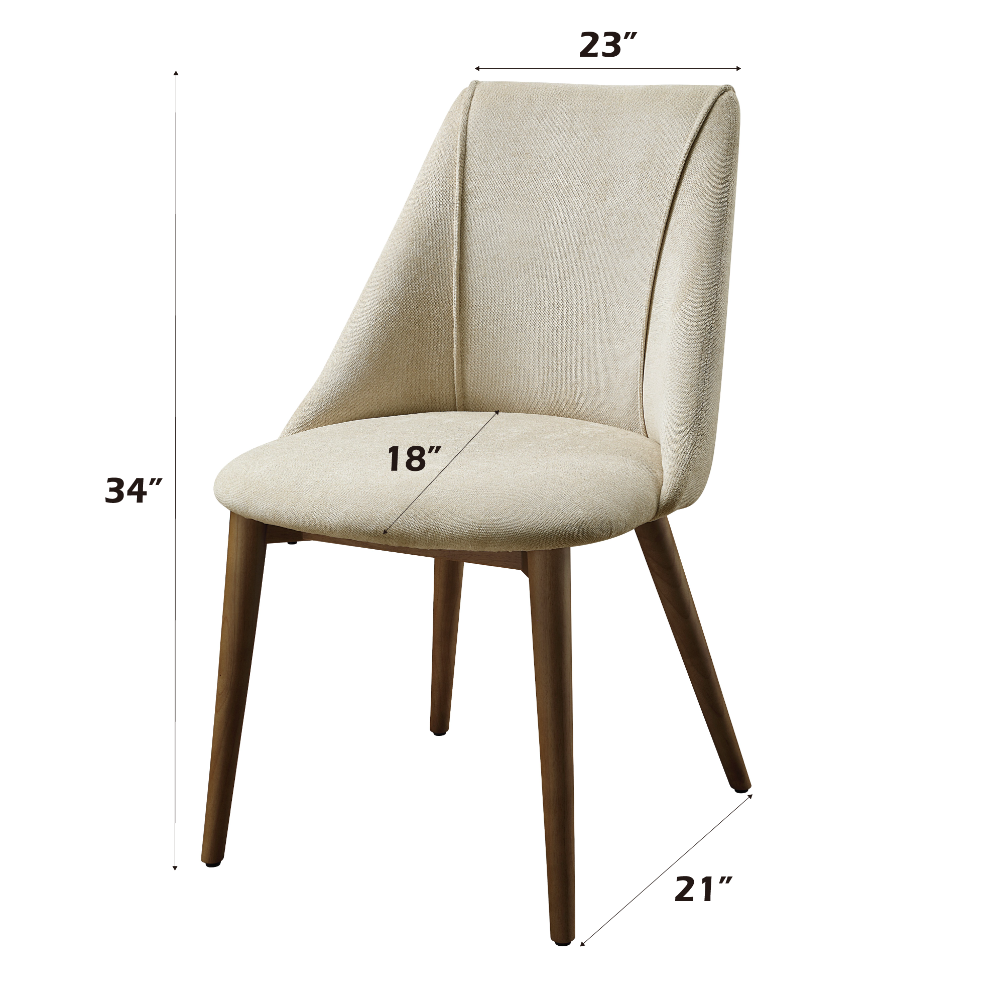 Willene Polished Microfiber Dining Chair