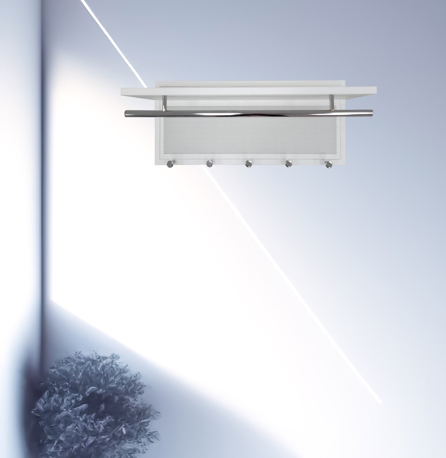 Esyspot Metal Powder Coating Hook Wall Mounted with Shelf