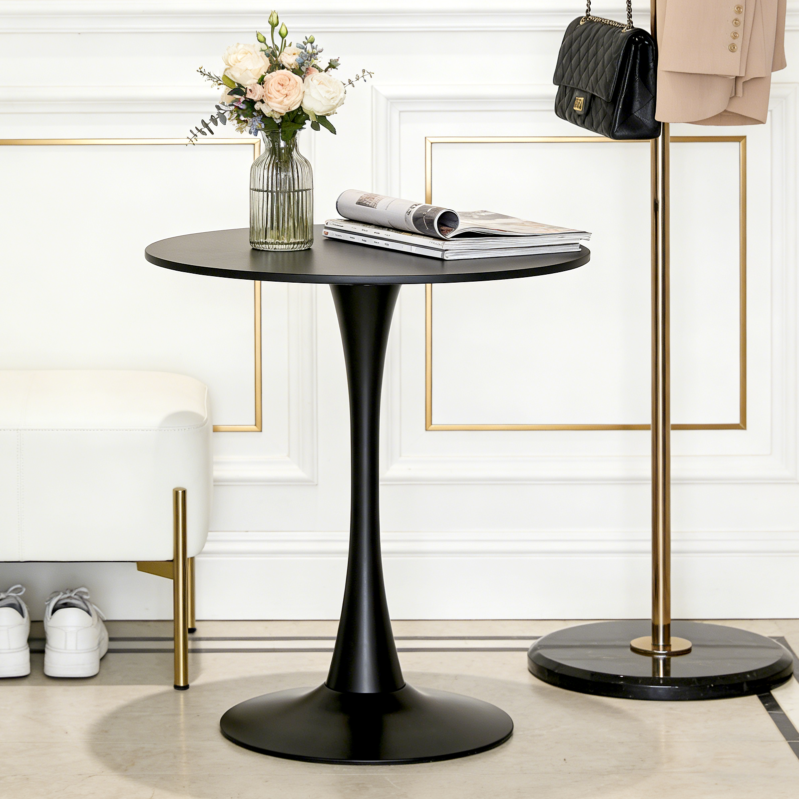 Black Round Dining Table