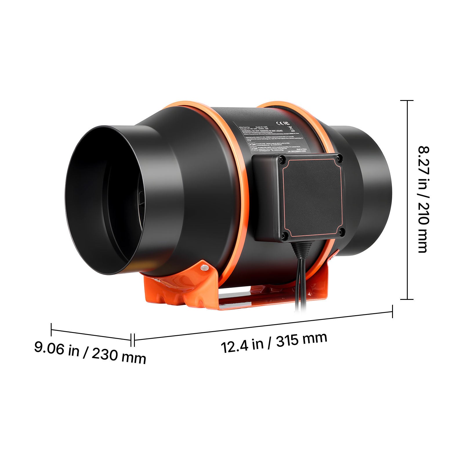 Inline Duct Fan - 402 CFM - 6 Inch EC Motor