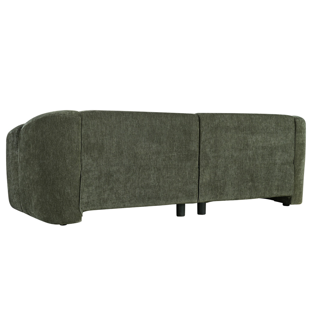 87.4" Modern Minimalist Curved Block Sofa