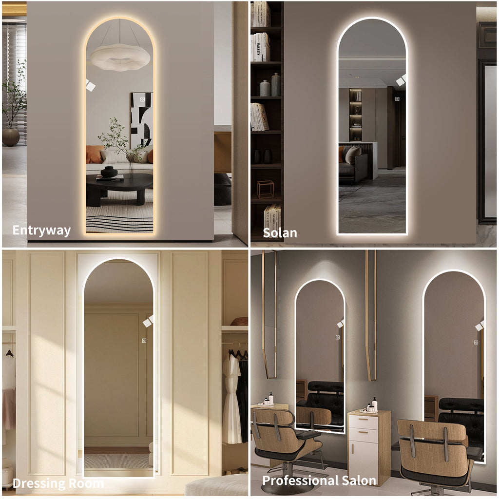 65" x 21" LED Full Length Wall Mirror