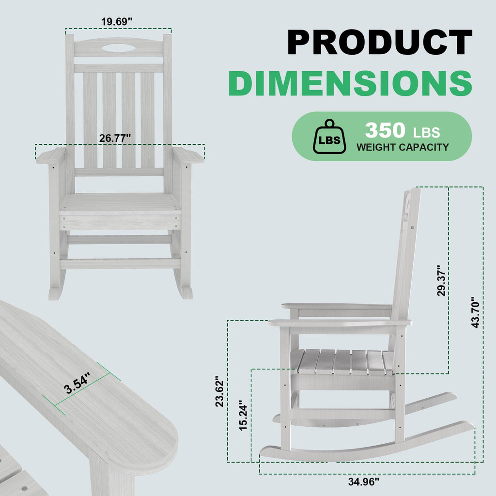 Outdoor Rocking Chair Set of 2