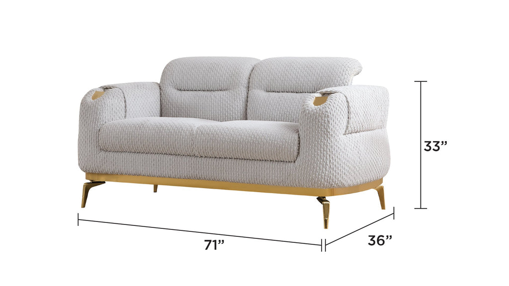 Zoe Modern Style Loveseat