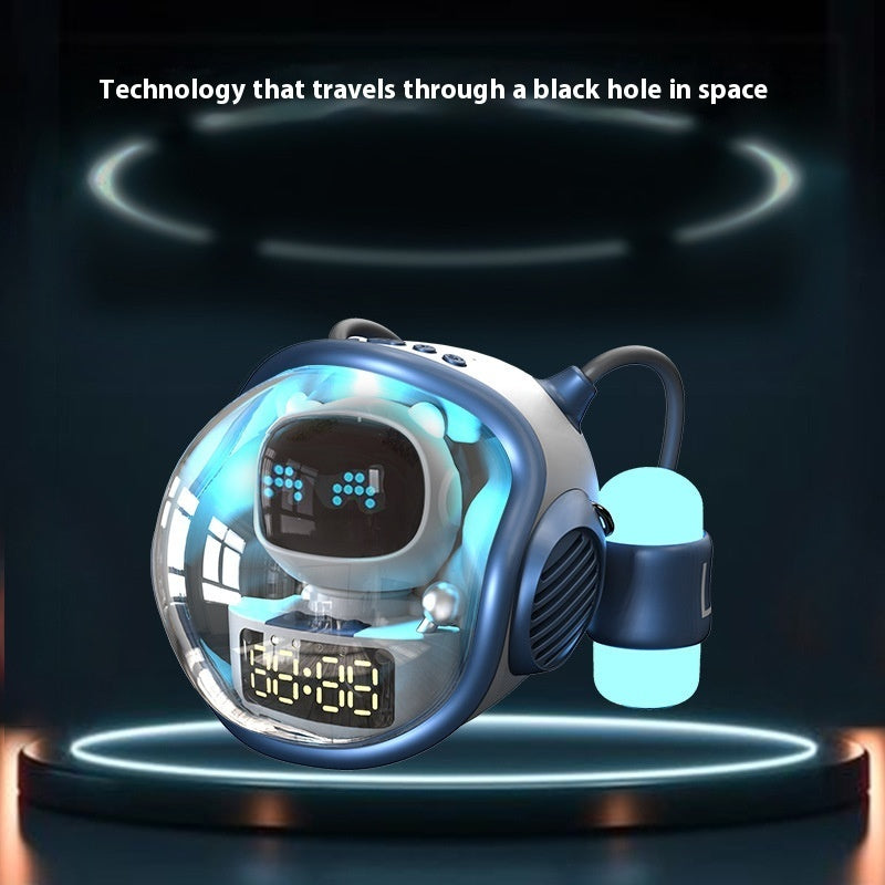 Intelligent AI Voice Dialogue Rhythm Ambience Light Subwoofer Spaceship Bluetooth Audio