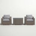 Chic Rattan Wicker 2-Person Outdoor Seating Group