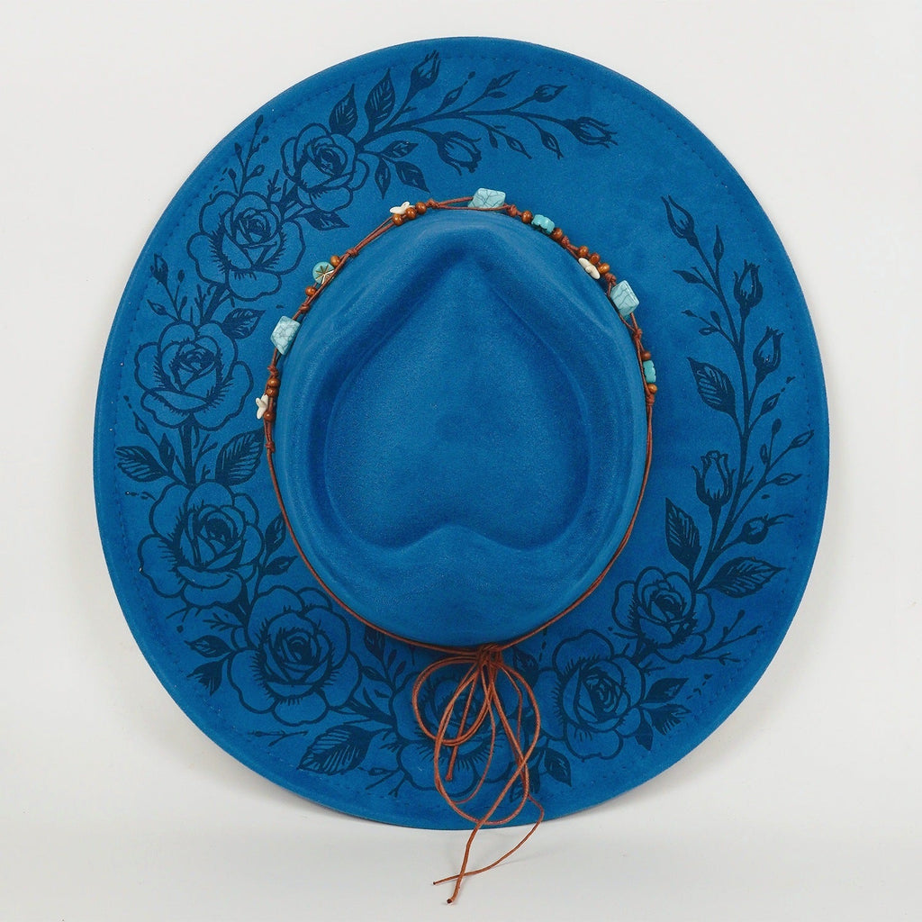 Western Cowboy Hat Fashion Embossed Laser-Engraved Top Hat