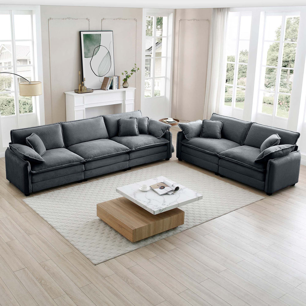 Family Sofa Set Deep Seat Sofa, Warm Sofa for Home Cinema and Living Room