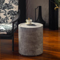 Modern Faux Concrete Round Corner Accent Table