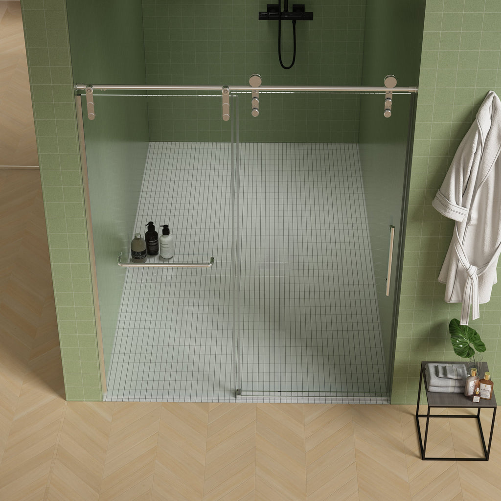 56"-60"W x 76"H Frameless Shower Door