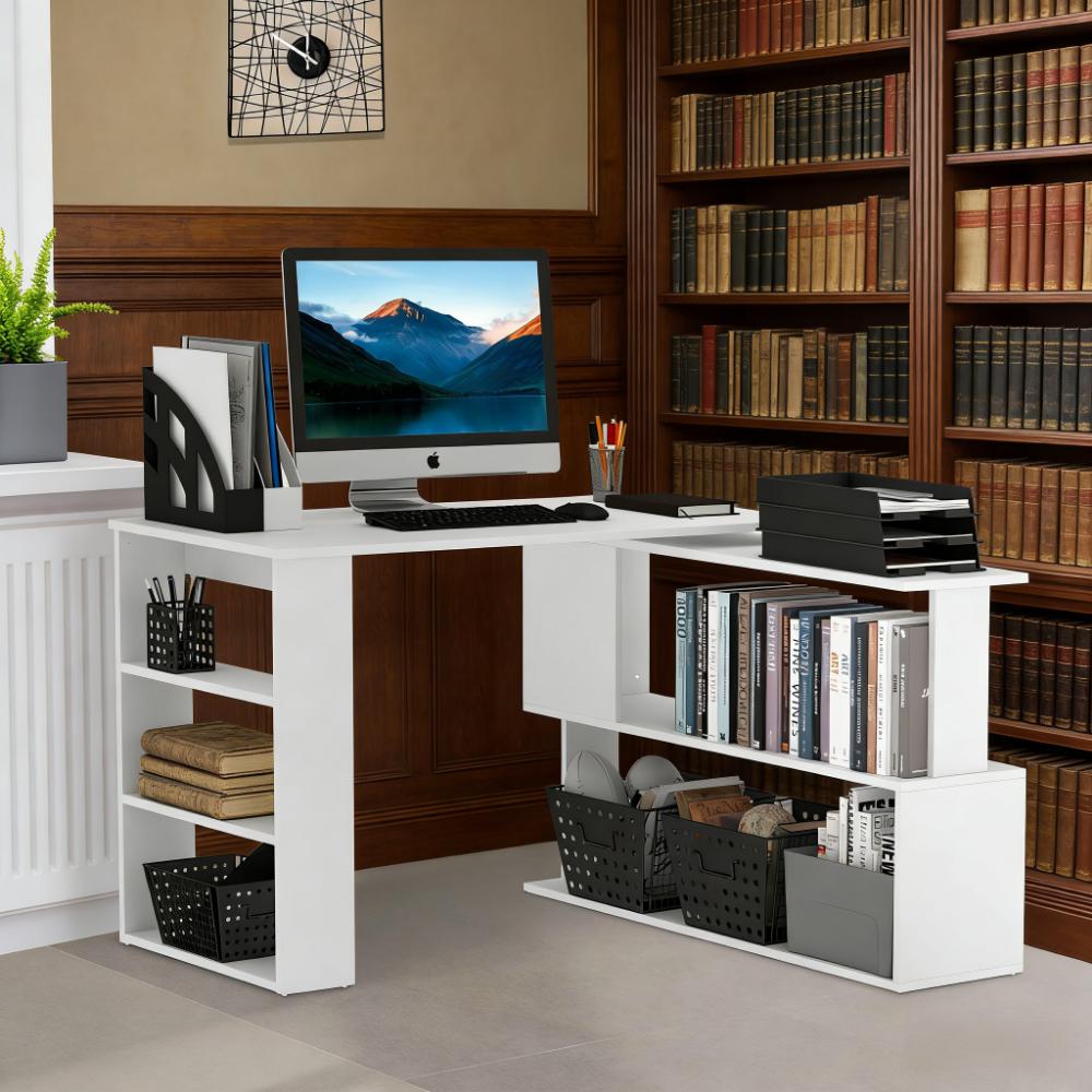 Writing Table Workstation - L Shaped Corner Computer Desk