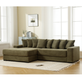 Oversized Two-Piece Velvet Sofa