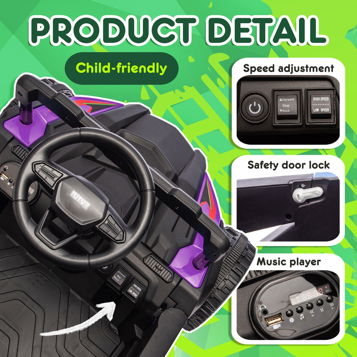 24V Kids Ride On UTV
