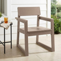 Antique Wood Color HDPE Outdoor & Garden Armchairs