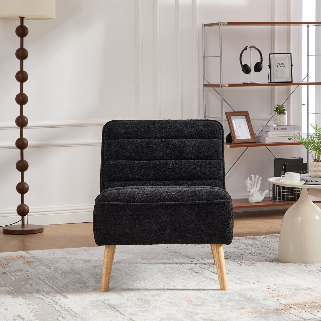 24.4" Wide Modern Upholstered Armless Chair