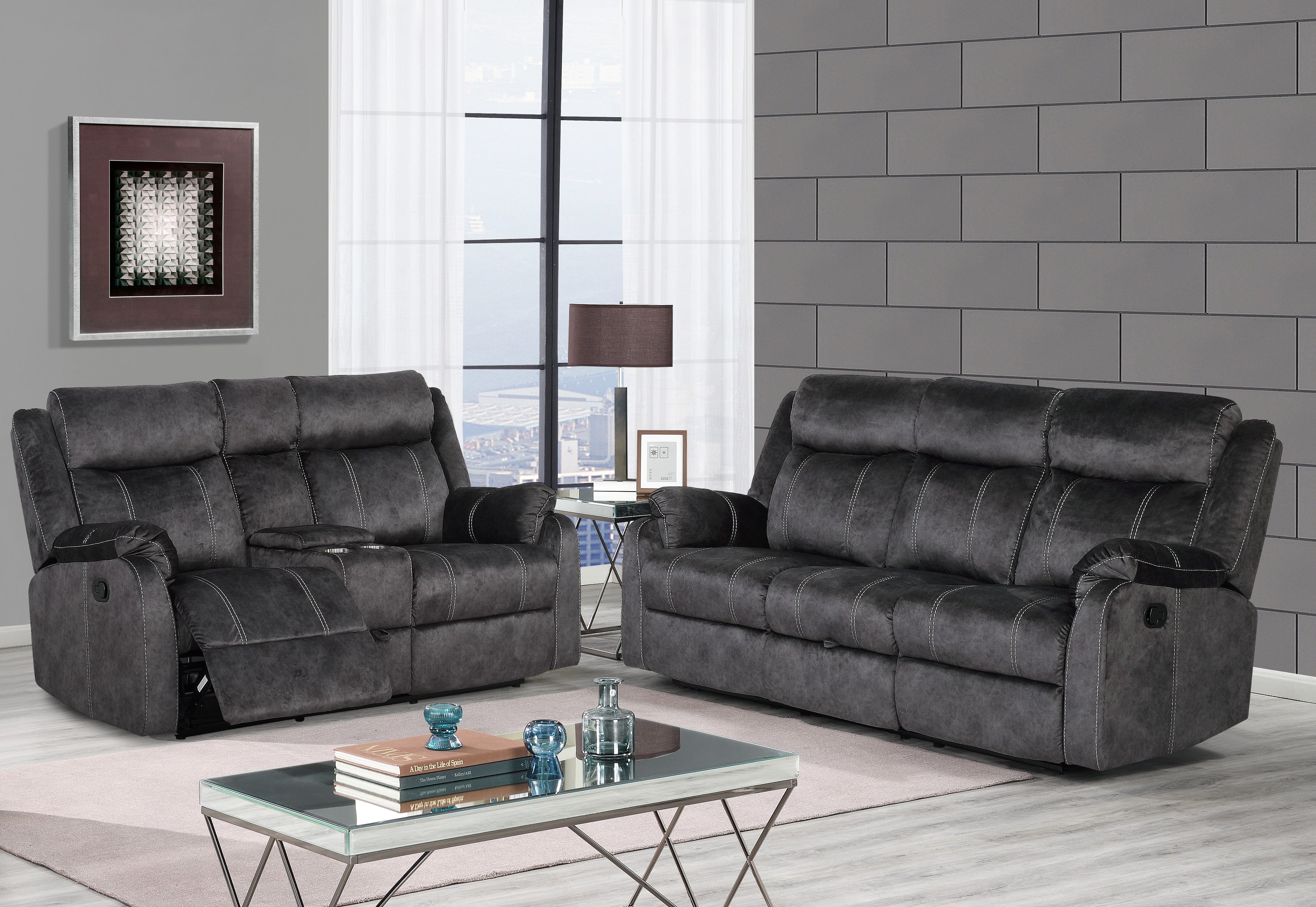 Sonet Domino Granite Loveseat