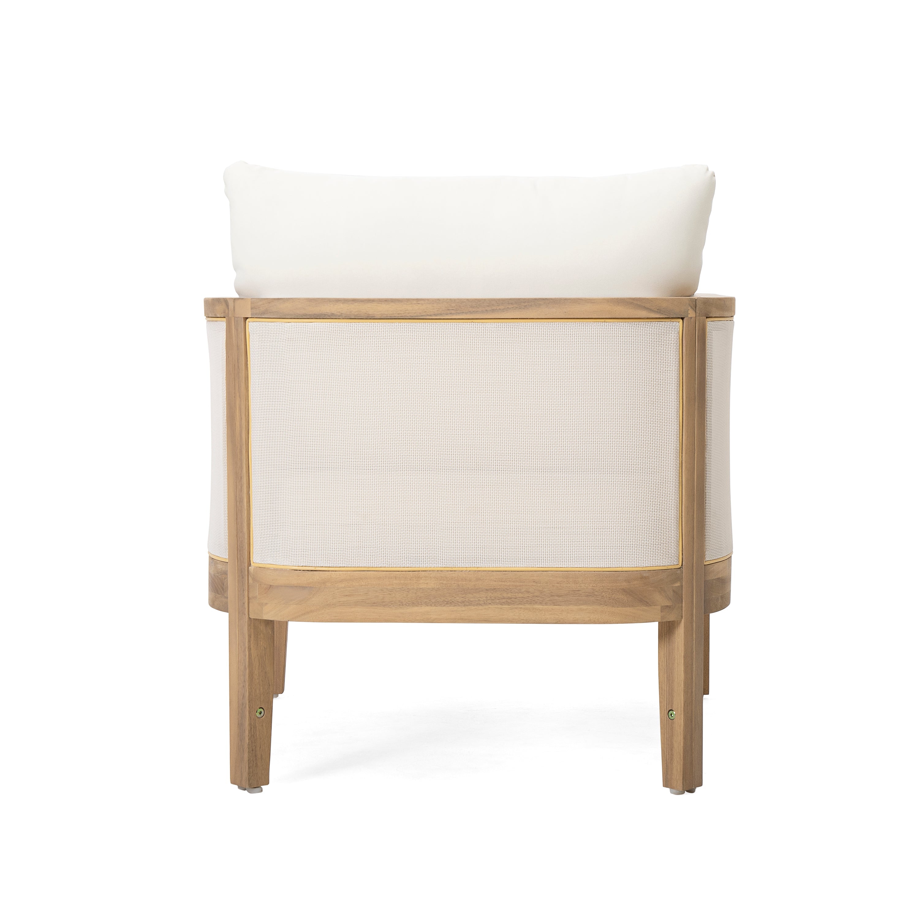 Outdoor Acacia Wood Patio Club Chair Set (Set of 2)