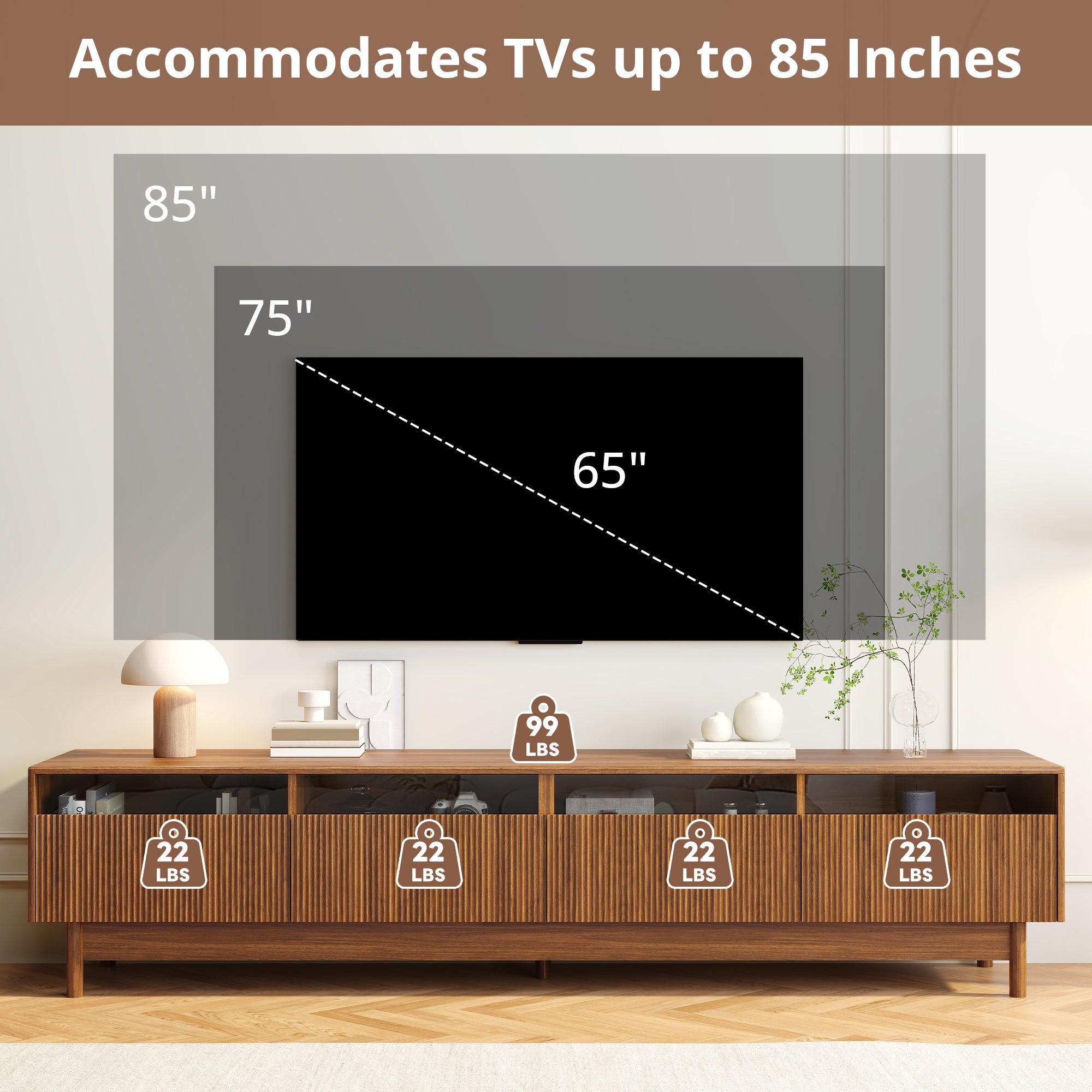 78 Inch TV Stand for Living Room