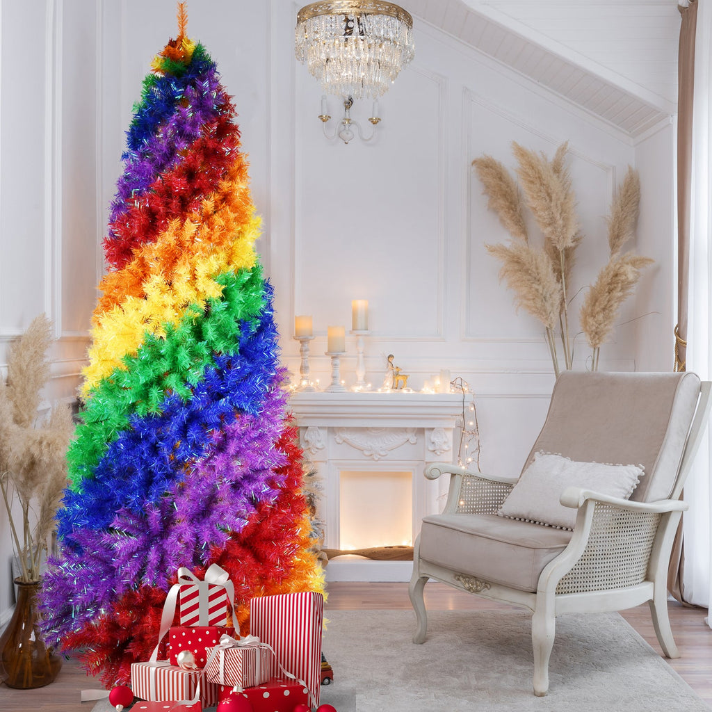 9ft Rainbow Spiral Christmas Tree