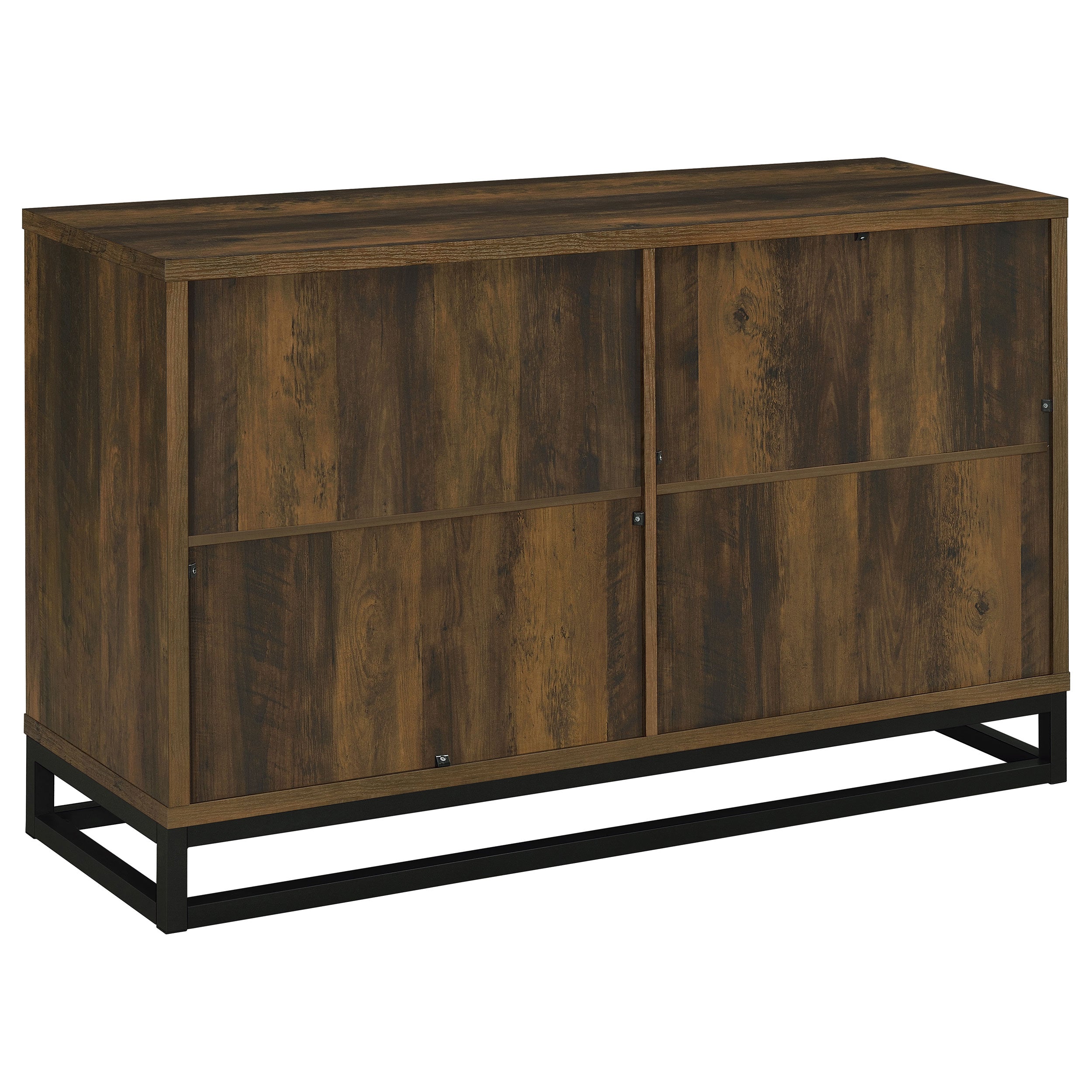 Thurston Dark Pine 4-Door Engineered Wood Accent Cabinet