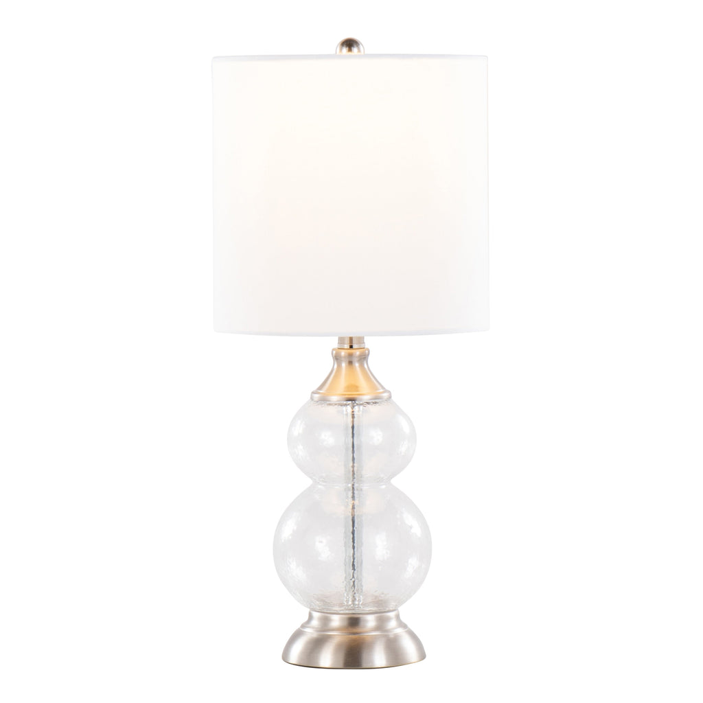 Belle 20" Contemporary Glass Accent Lamp