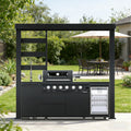 97-Inch 4-Burner Deluxe Stainless Steel Outdoor Kitchen Grill