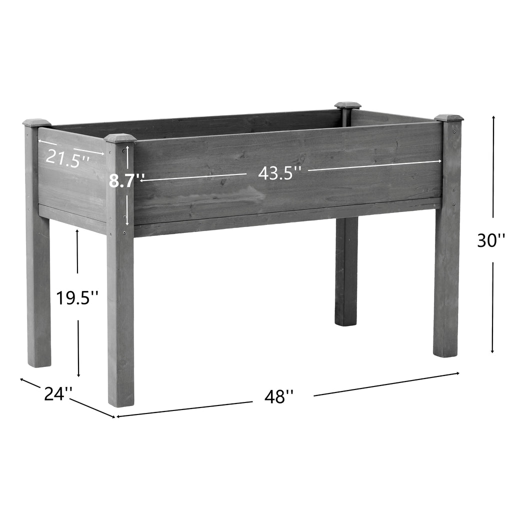 48x24x30 Inch Raised Garden Bed with Legs