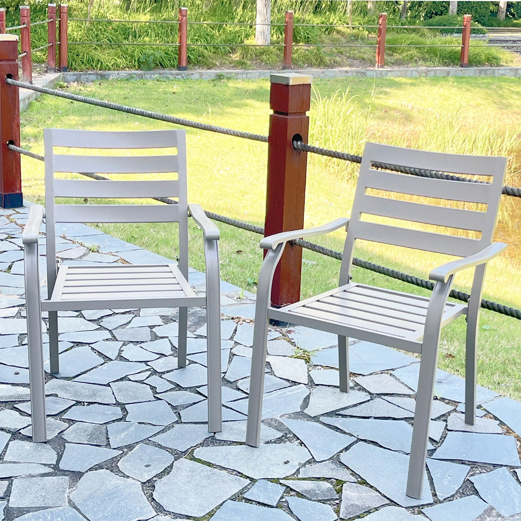 VRSHWO Iron Terrace Dining Chairs, a Set of 2