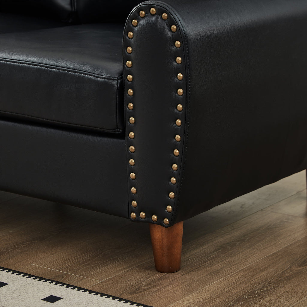 Classic 59" Faux Leather Loveseat