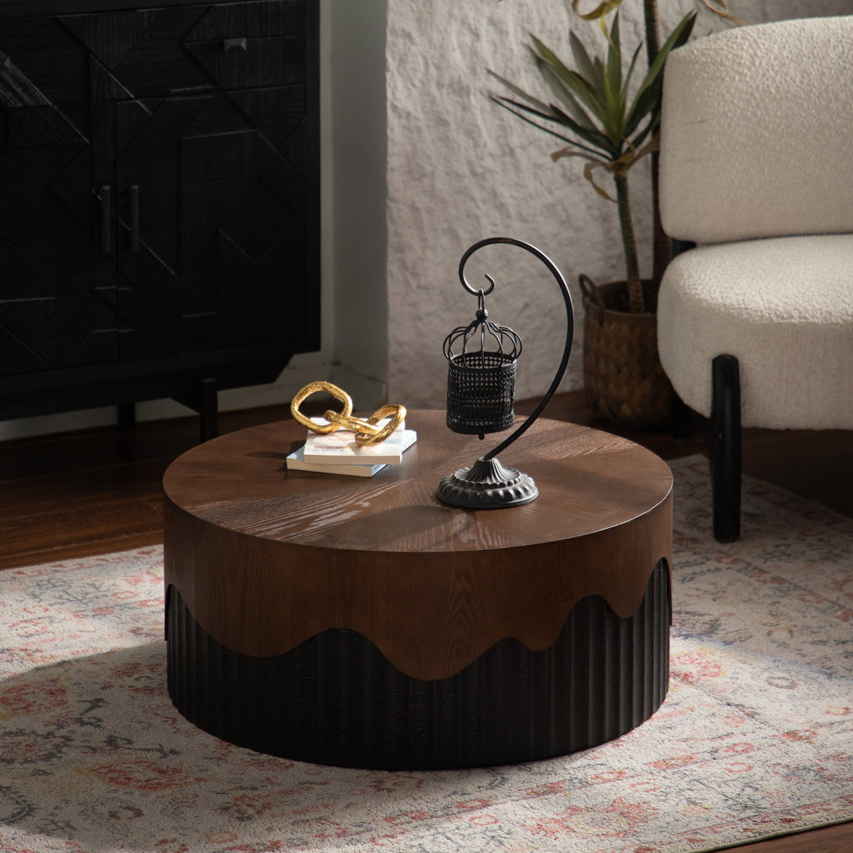 30.31" Round Handcrafted Coffee Table