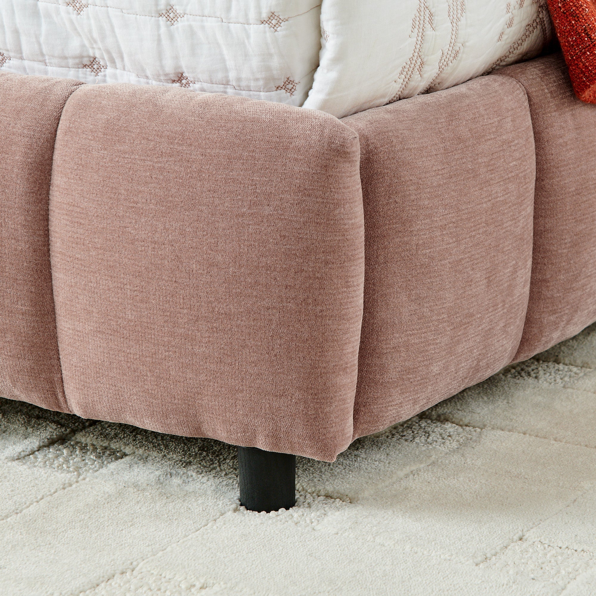 King Size Upholstered Bed Frame with Storage