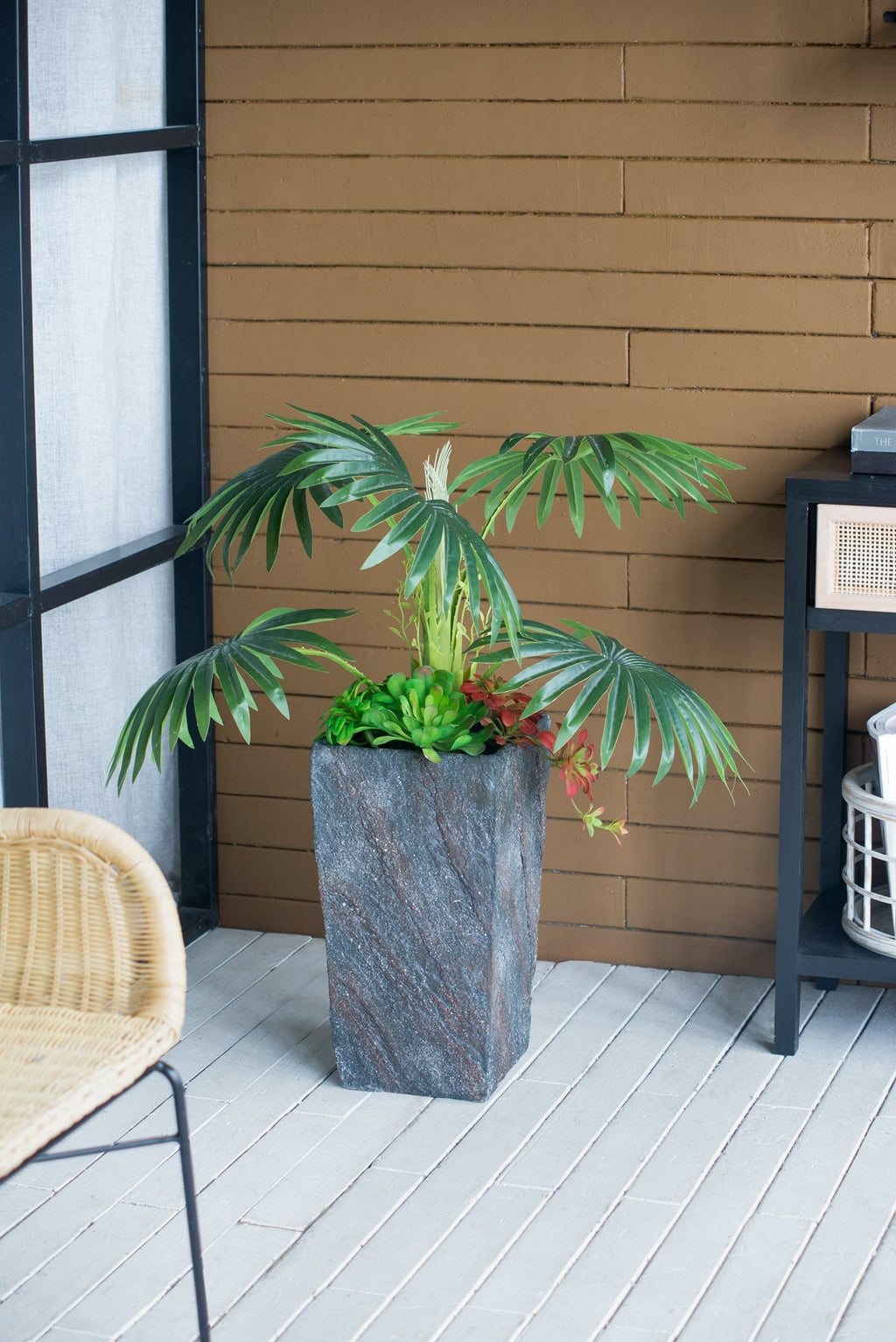 Large Cement Planter for Indoor and Outdoor Use